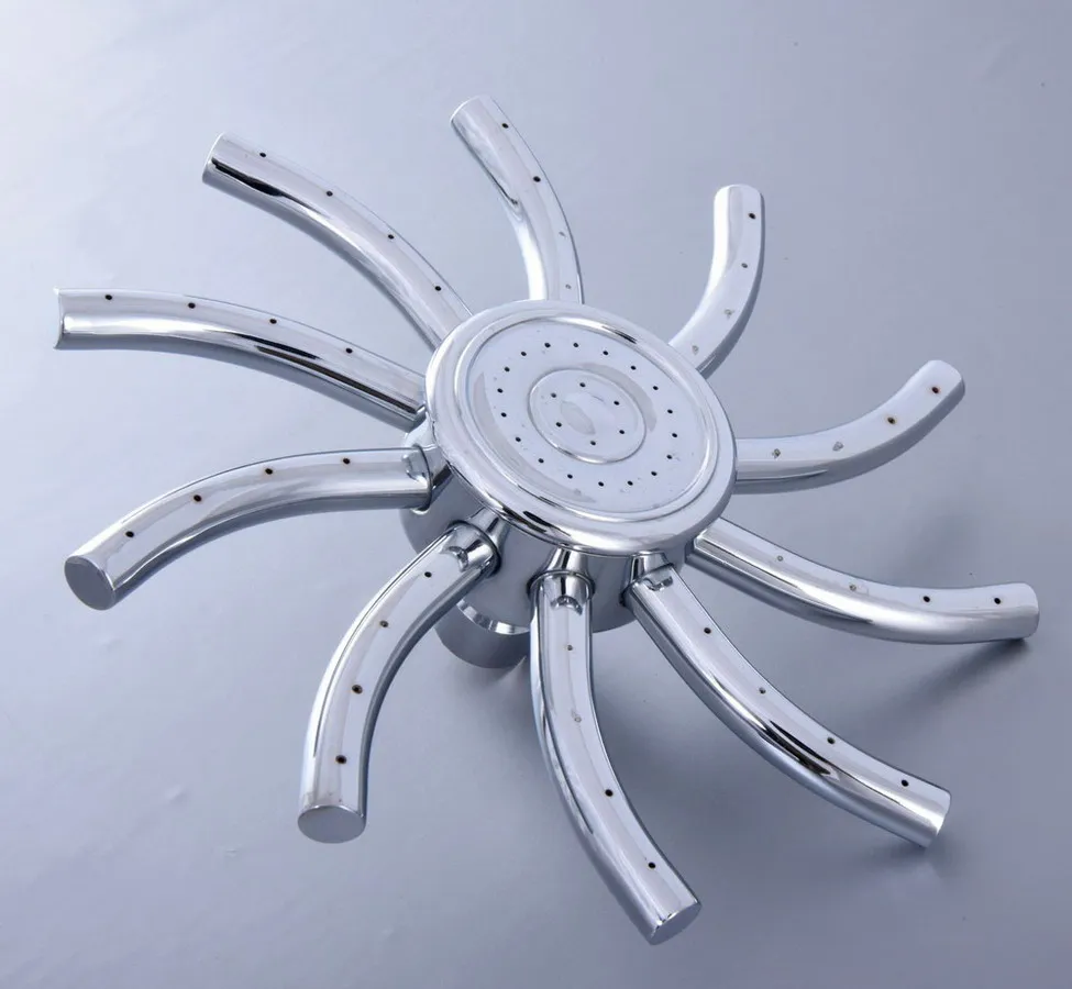 

Polished Chrome Brass Bathroom Accessories 7.7 inch Round Top Spray Rainfall Rain Shower Head 2sh229