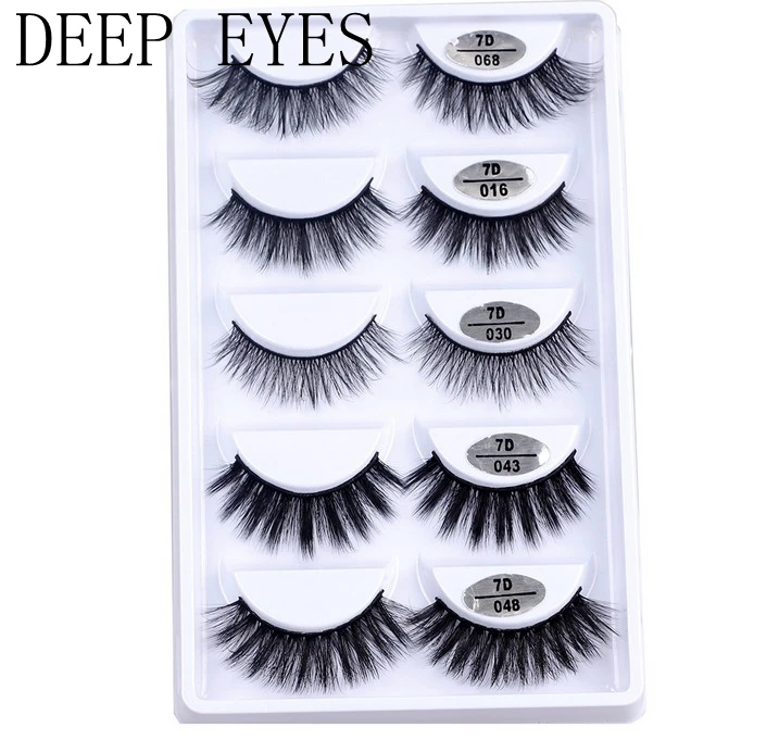 5 пар сексуальные черные длинные норковые ресницы натуральные 3d накладные для