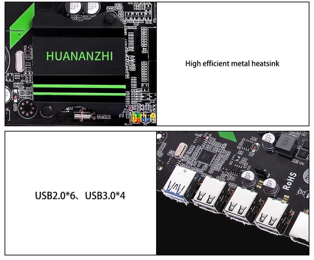 Новая материнская плата HUANAN ZHI X79-ZD3 LGA 2011 DDR3 ECC для intel E5-V2 64GB SATA3 USB3.0 X79