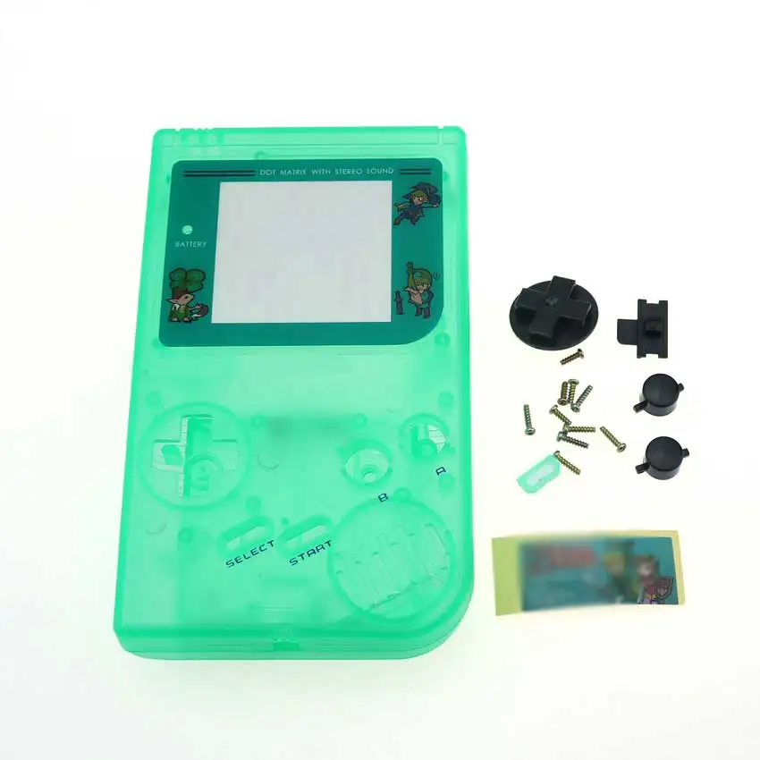 Юйси для GameBoy Классическая игра Замена чехол Пластиковый корпус для nintendo GB корпус консоли - Цвет: Noctilucent green