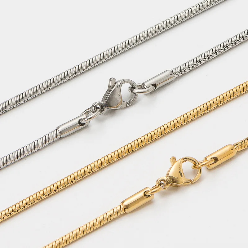 Цепочка со змеиным плетением из нержавеющей стали 0 9/1 2/1 5/2 мм | Украшения и