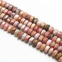 7x12mm natural opal hand cut rondelle faceted loose beads 15 5 strand