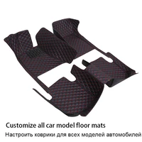 durable leather car floor mat for mitsubishi pajero sport v93 v97 lancer outlander phev shogun sport triton car accessories rugs