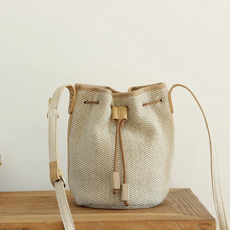 

Круглая Женская сумка через плечо ручной работы, богемная летняя льняная женская сумка-тоут для шоппинга, плетеные сумки