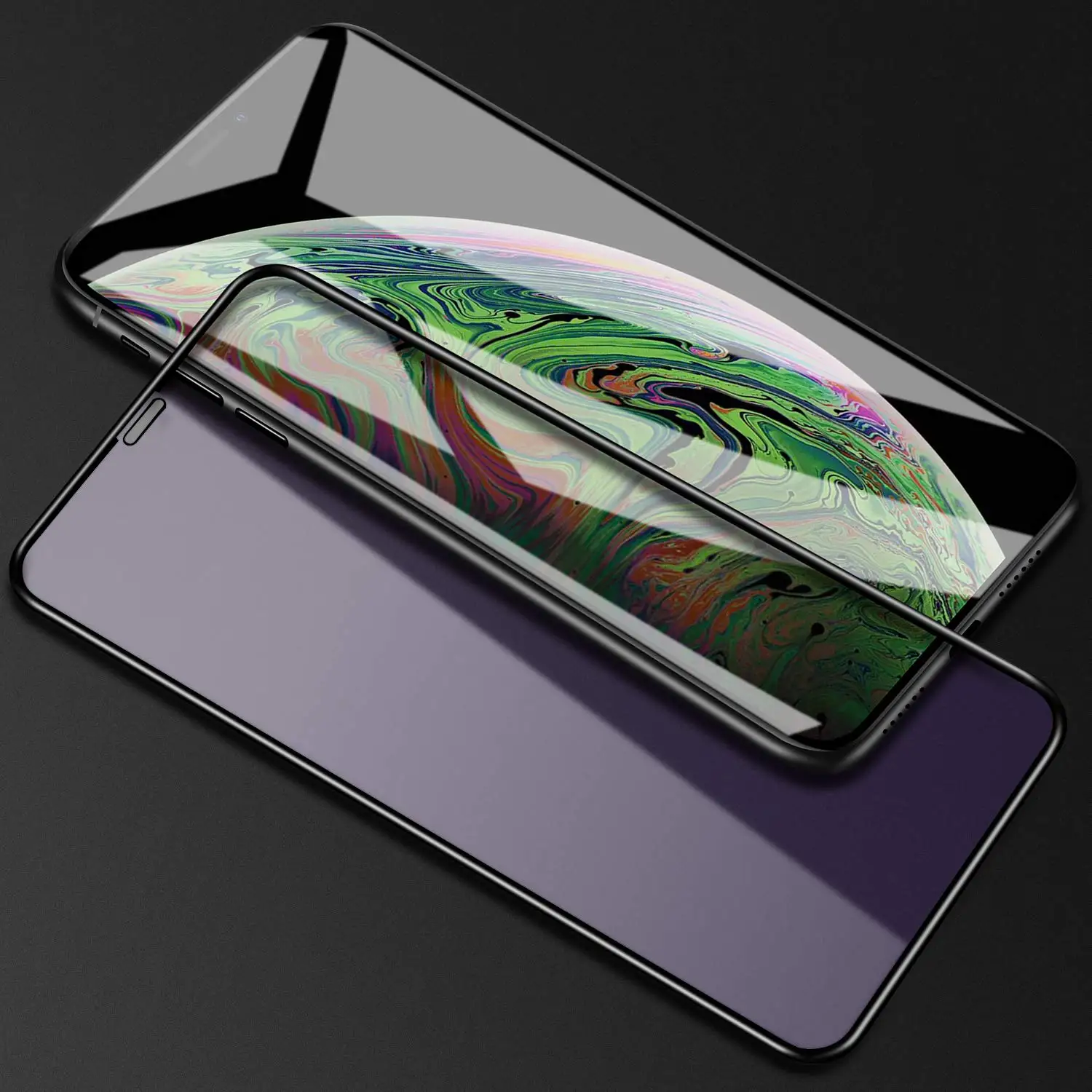 [2 шт] протектор экрана из закаленного стекла для iPhone Xs Max XR 8 Plus анти-синий луч 3D