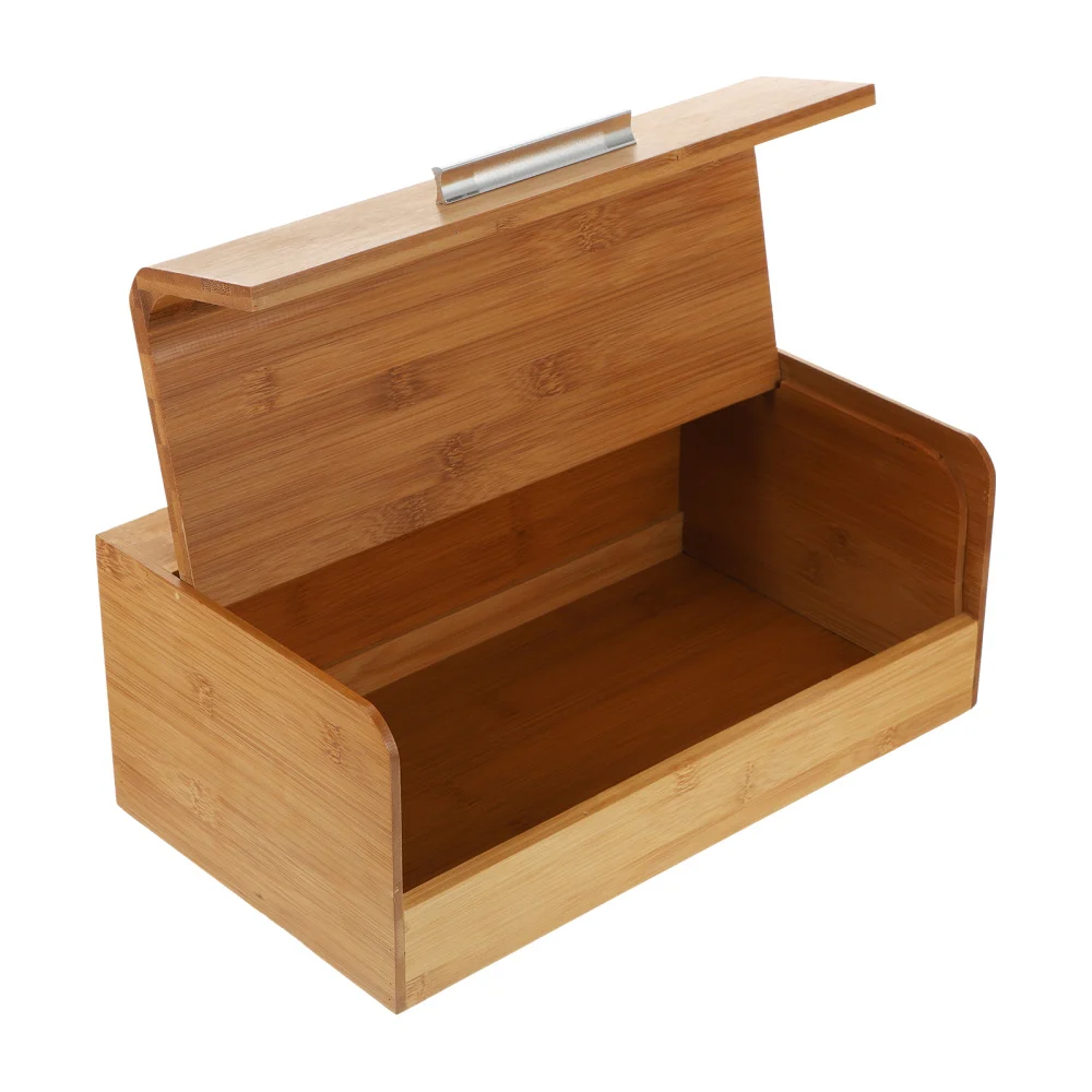 

1pc Bamboo Dustproof Bread Box Snack Storage Case Bread Holder (Assorted Color)