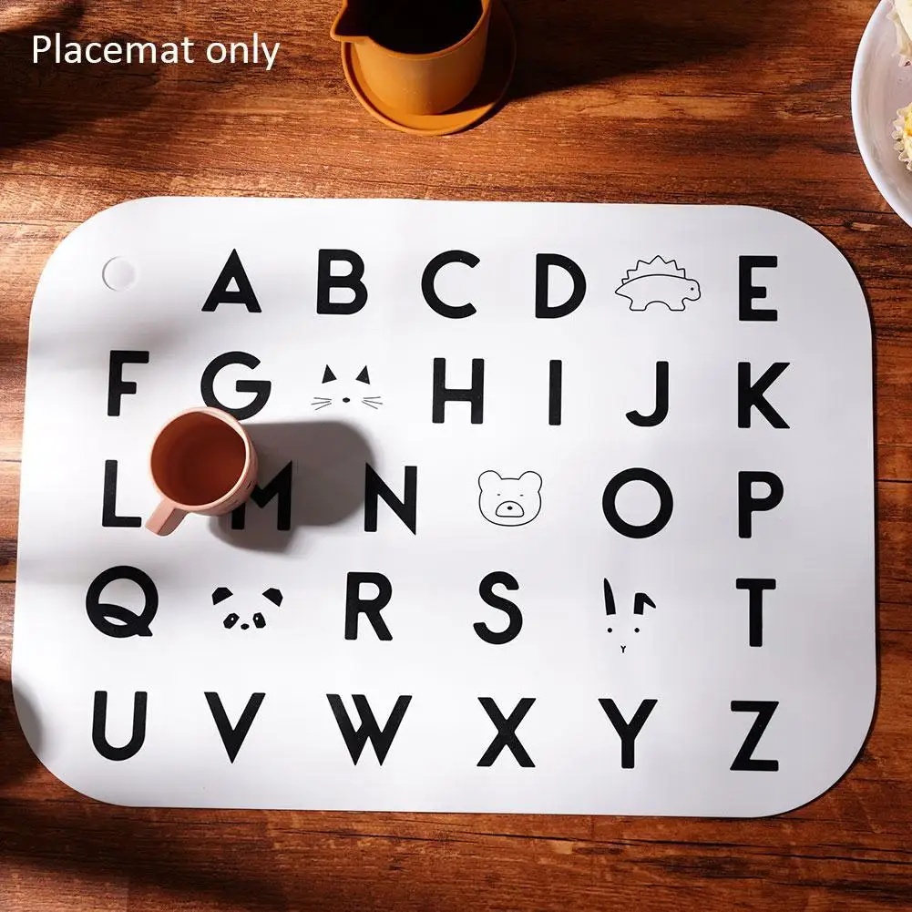 

Children's Silicone Placemat Waterproof Cartoon Animals Food Supplement Mats Heat Insulation Non-slip Table Mats For Baby