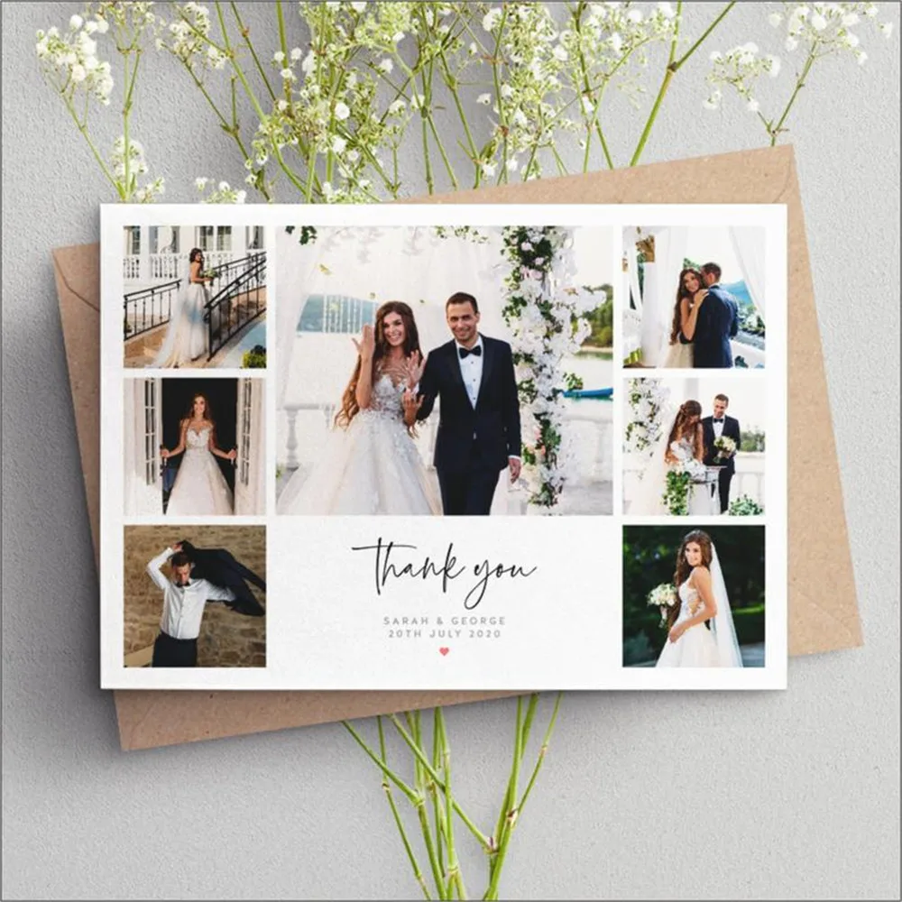 Уникальная индивидуальная фотооткрытка с конвертами свадебные открытки