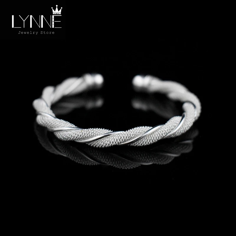 Лидер продаж модный плетеный посеребренный браслет с изменяемым размером