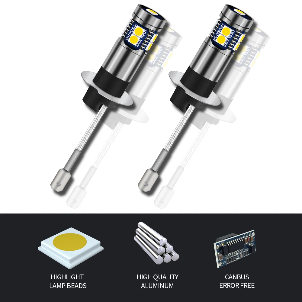 2pcs LED Fog Light Blub Lamp Canbus H3 For Subaru Forester SG 2003-2007 Tribeca 2008-2014 Legacy 1998-2006 Impreza 2001-2008 - купить по