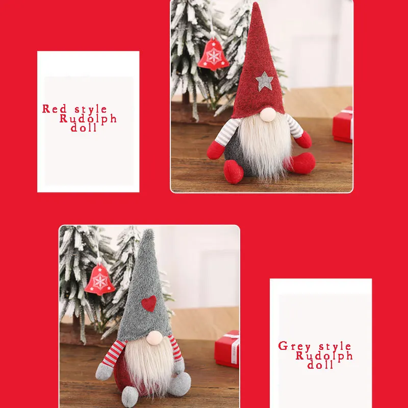 

2021 Christmas Old Man Elf Doll Decoration Christmas Kid Gift Christmas Faceless Gnome Santa Xmas Tree Hanging Ornament Mascot