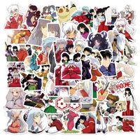 50pcs inuyasha sticker higurashi kagome sesshoumaru for children cartoons anime stickers to stationery laptop skateboard car