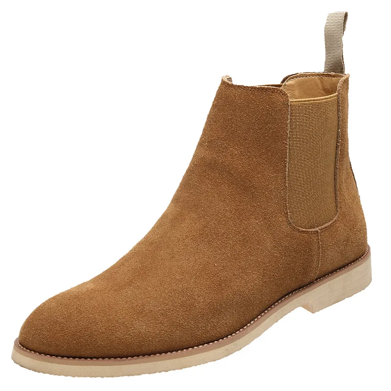 

Chelsea Boots Men's leather autumn and winter men's boots Plush Martin boots frosted leather high top shoes men's Boots