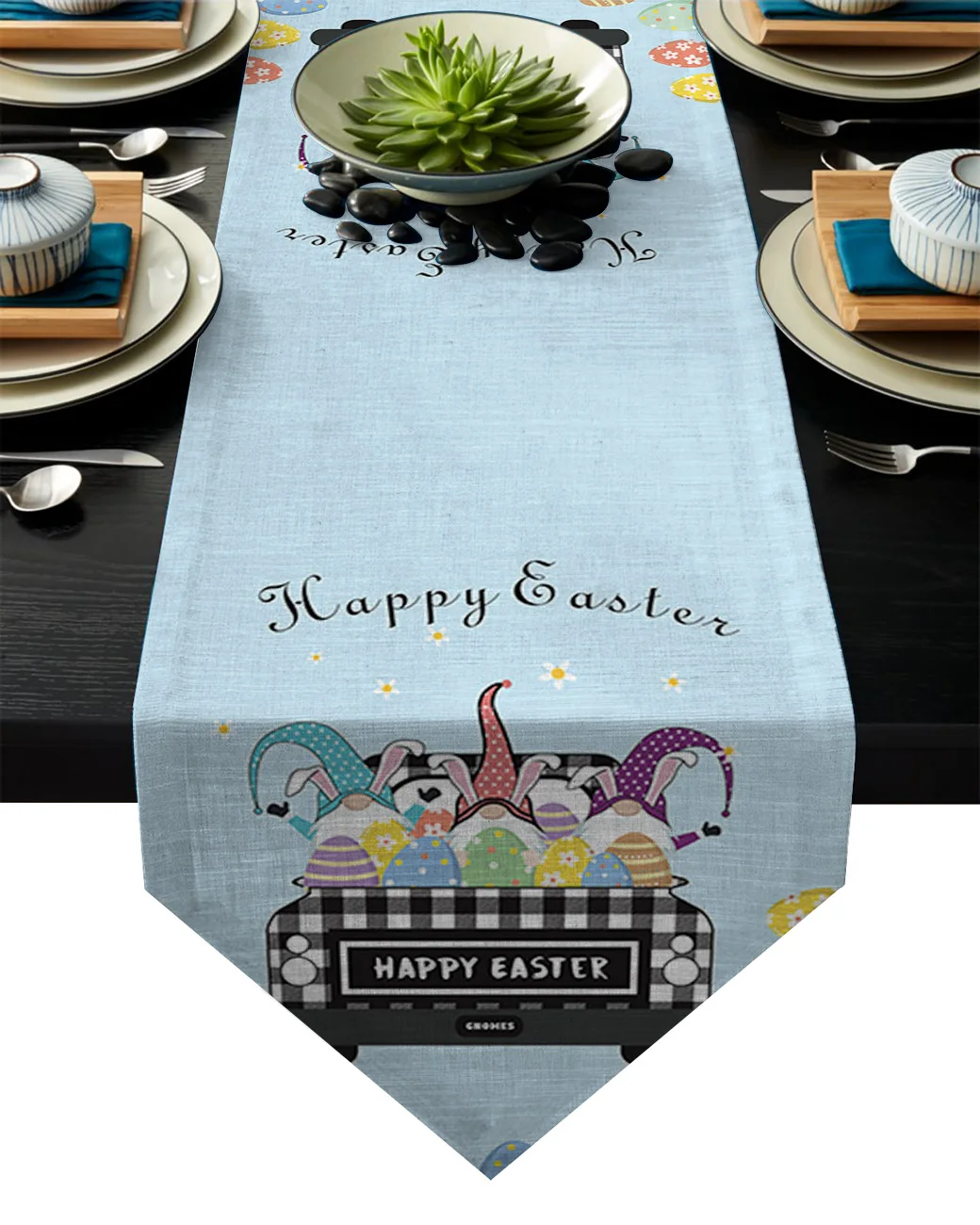 Пасхальное яйцо синий фон настольная дорожка s стол флаг скатерти вечерние