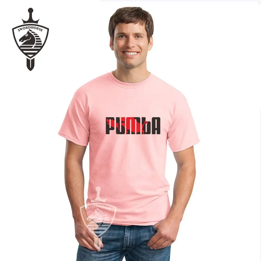 PUMBA новинка Мужская модная футболка для отдыха много цветов мужчин короткий
