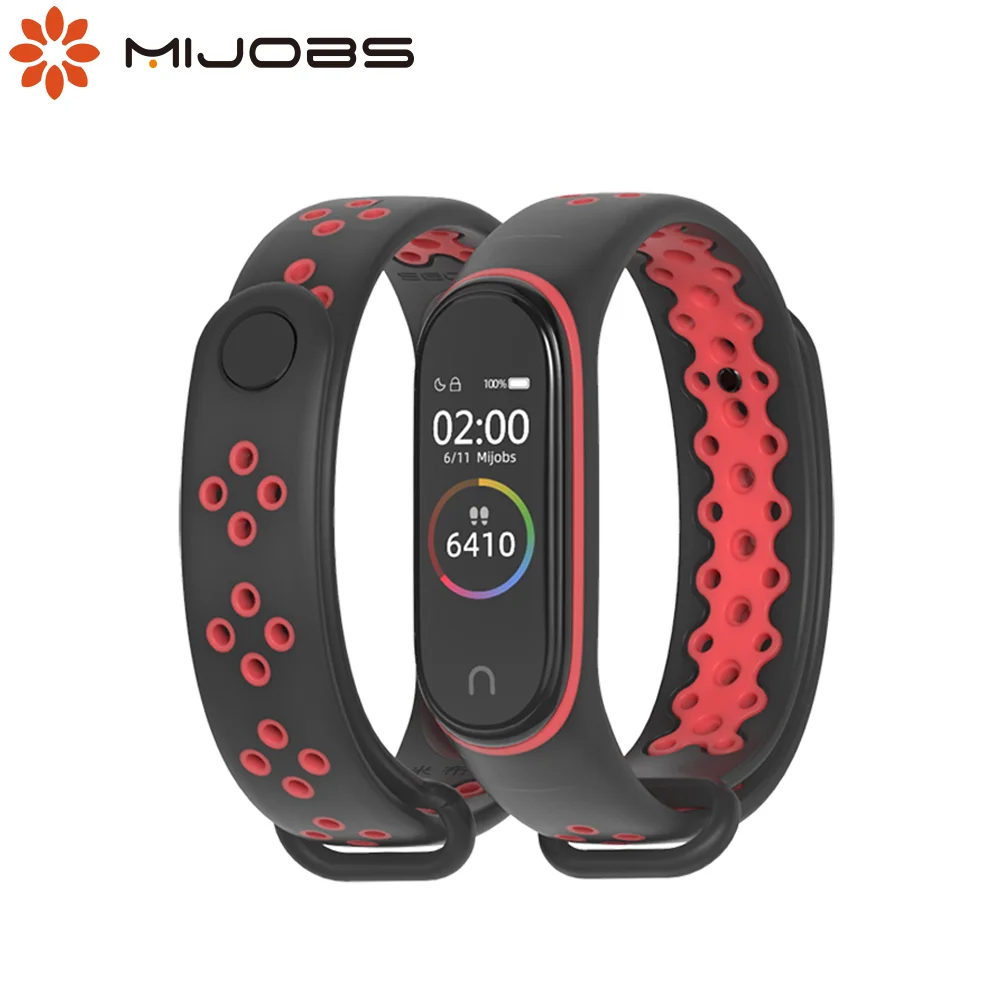 

Mijobs Mi Band 4 Strap for Xiaomi Mi Band 4 3 Bracelet Strap Silicone Sport Smart Strap for mi band 4 Correa Wristband Accessory