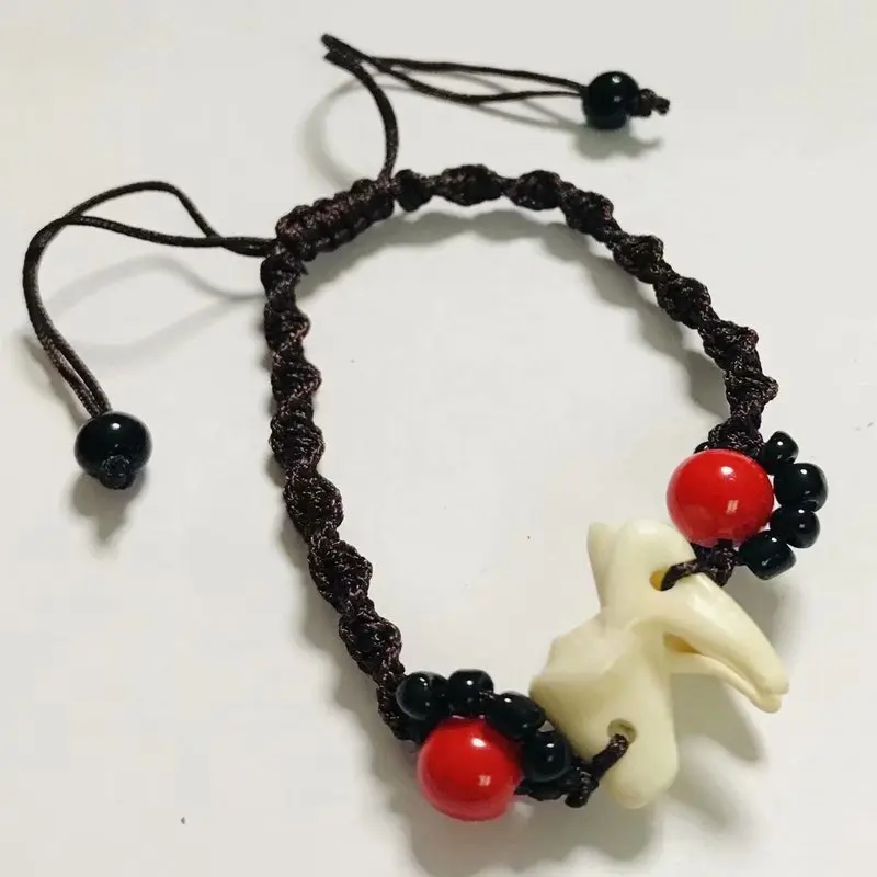 

16 pcs Personality Imitation Wolf Tooth Biker Bracelet