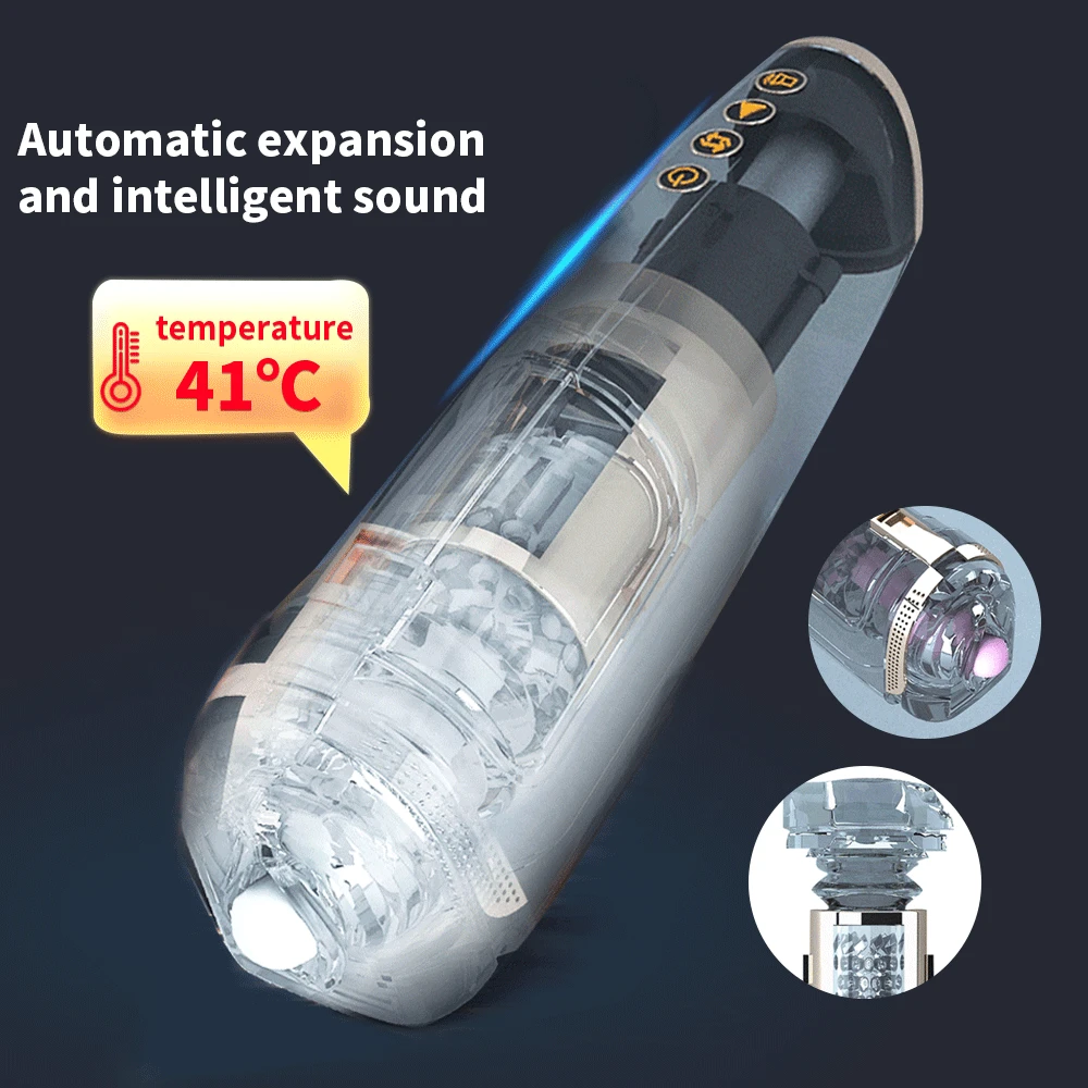 Автоматическая телескопическая чашка для мастурбации с подогревом Мужской