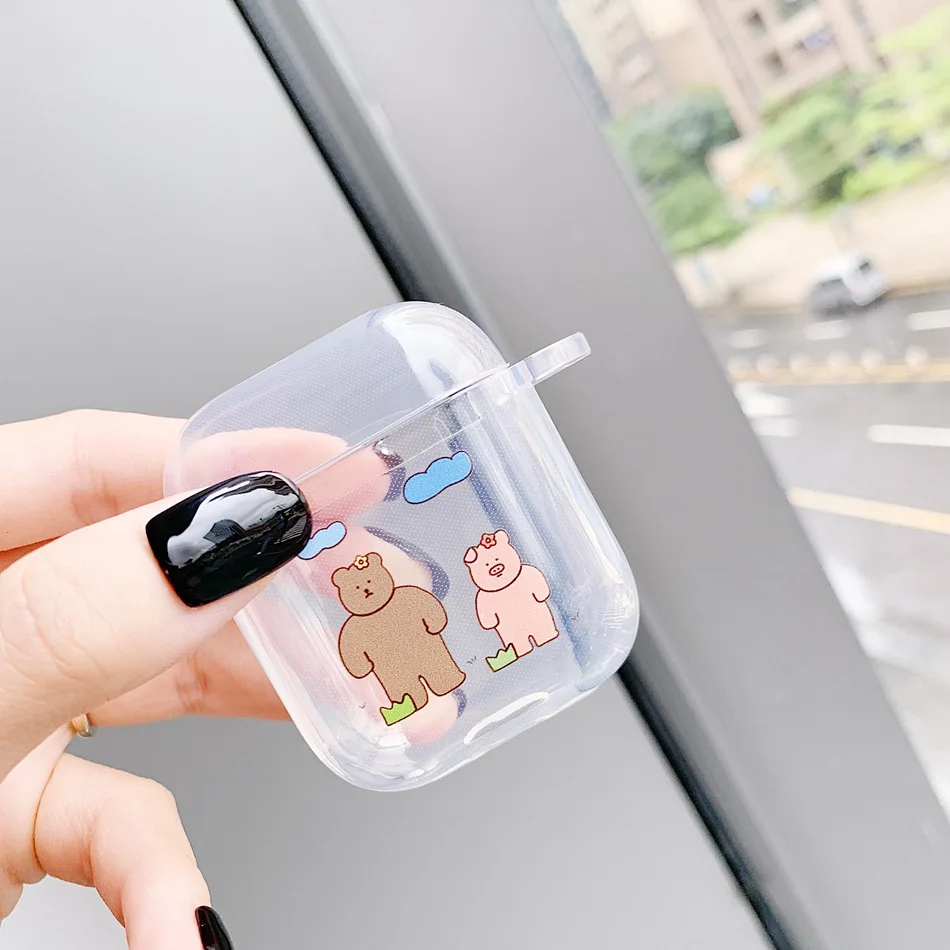 A19 Прекрасный для Airpods2 беспроводной зарядный чехол силиконовый мягкий ТПУ чехол для Air Pods Чехлы милые брелоки Противоударная коробка для наушников сумка - Цвет: A19