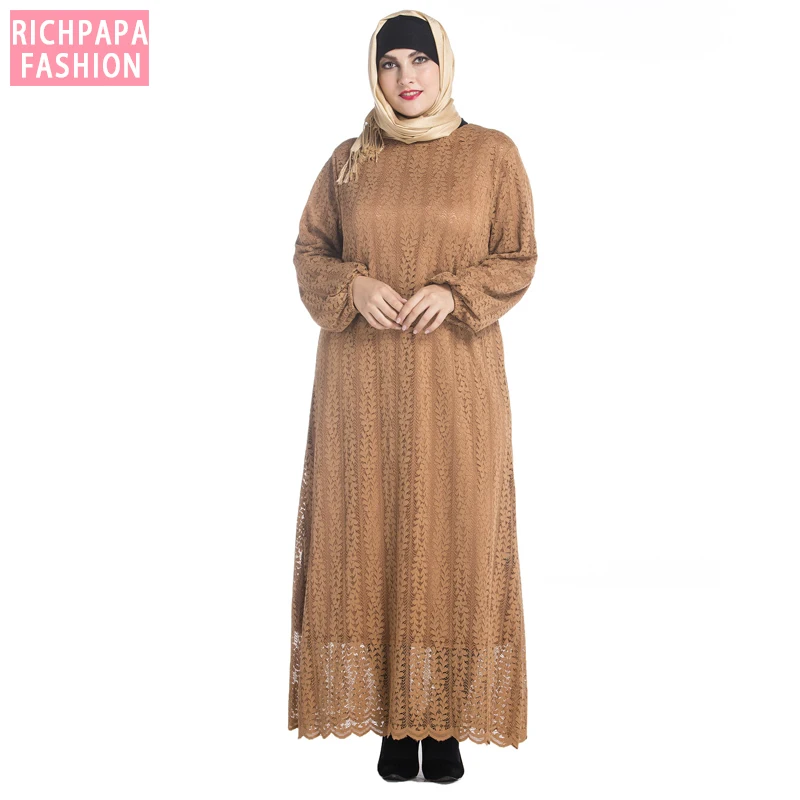 Размера плюс Vestidos Abaya Dubai Бангладеш кружевное турецкое исламское арабское хиджаб