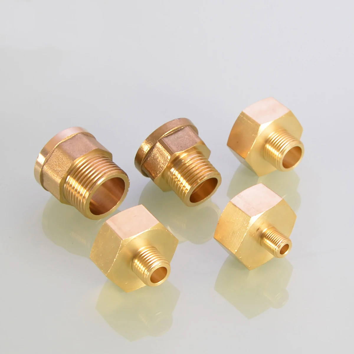 

3/4" 1" 1.2" Female to Male Thread Brass Pipe Connectors Equal / Reducing Brass Coupler Adapter Threaded Fitting
