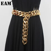 eam gold color metal chain long wide cool belt personality women new fashion tide all match spring autumn 2021 1dd6587