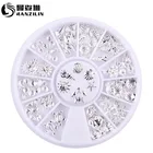 Поперечная граница для украшения ногтей инструмент океан серии звезда оболочки Серебряная металлическая заклепка заклепки диск