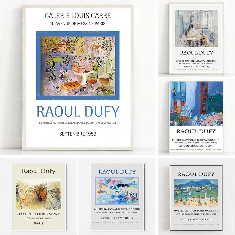 

Raoul Dufy, affiche d'exposition, publicité, exposition d'art, musée national, art moderne, impression de musée, impression numé