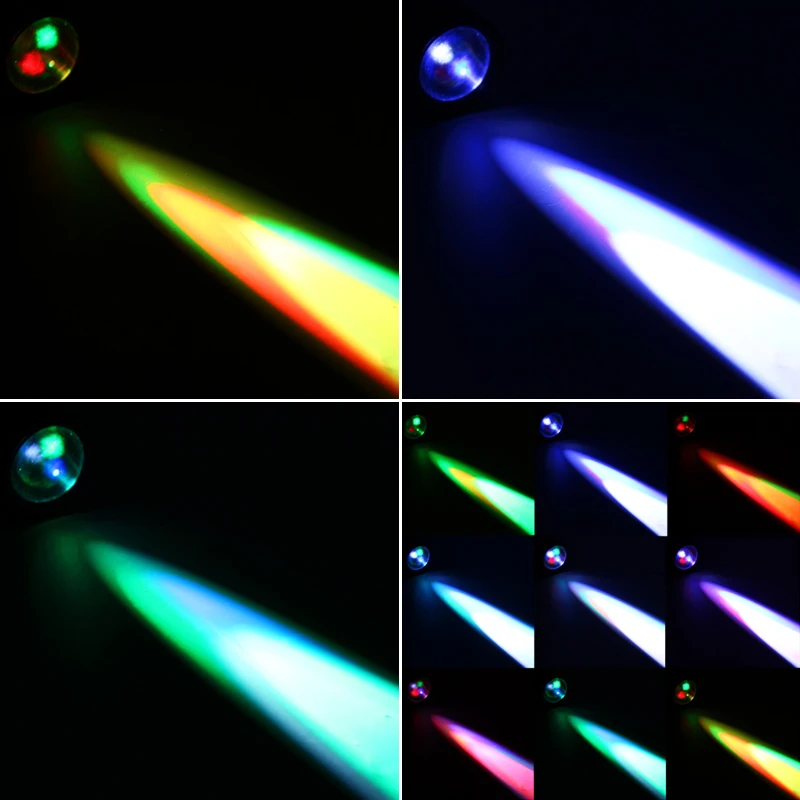 RGBW 4 in 1 DMX Full Color LED Spotlight Glass Ball Stage Light Spin Spot Beam 6 Channel Atmosphere Voice Control | Освещение