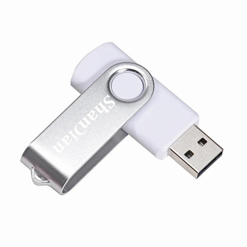 SHANDIAN новые USB флеш-накопители поворотные внешние флешки 64 ГБ 32 ГБ 16 ГБ 8 ГБ 4 ГБ карта памяти usb креативная флешка - Цвет: Белый