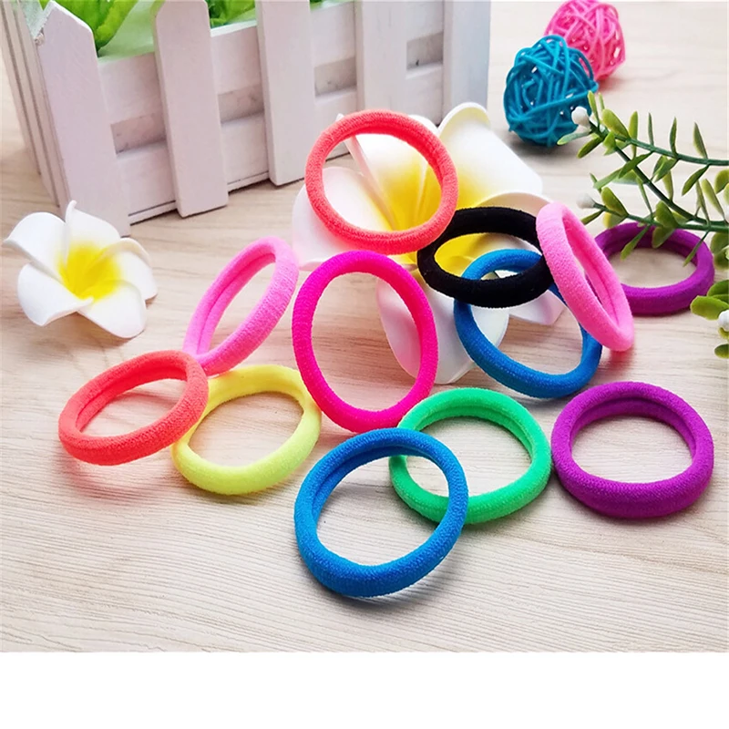 

10 PCS/set All-match Base Hair Rope Large Intestine Hair Circle Elasticity Girls Head Rope Candy Color Small Rubber Band