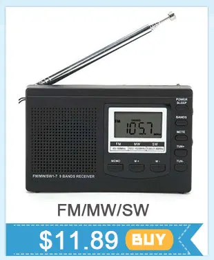 Denash FM/AM/SW/LW/TV-Ton Vollfrequenzempfänger Empfangen von Radiowecker 9K 