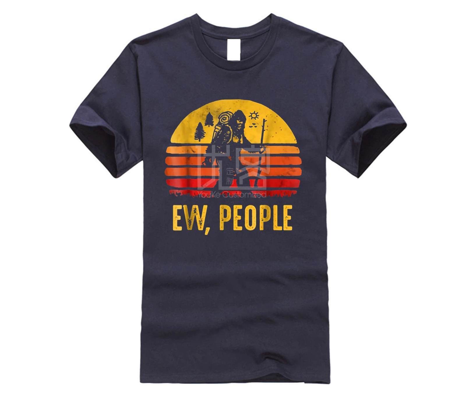 Брендовая мужская рубашка забавная Ретро футболка Bigfoot Ew People подарок для женщин и
