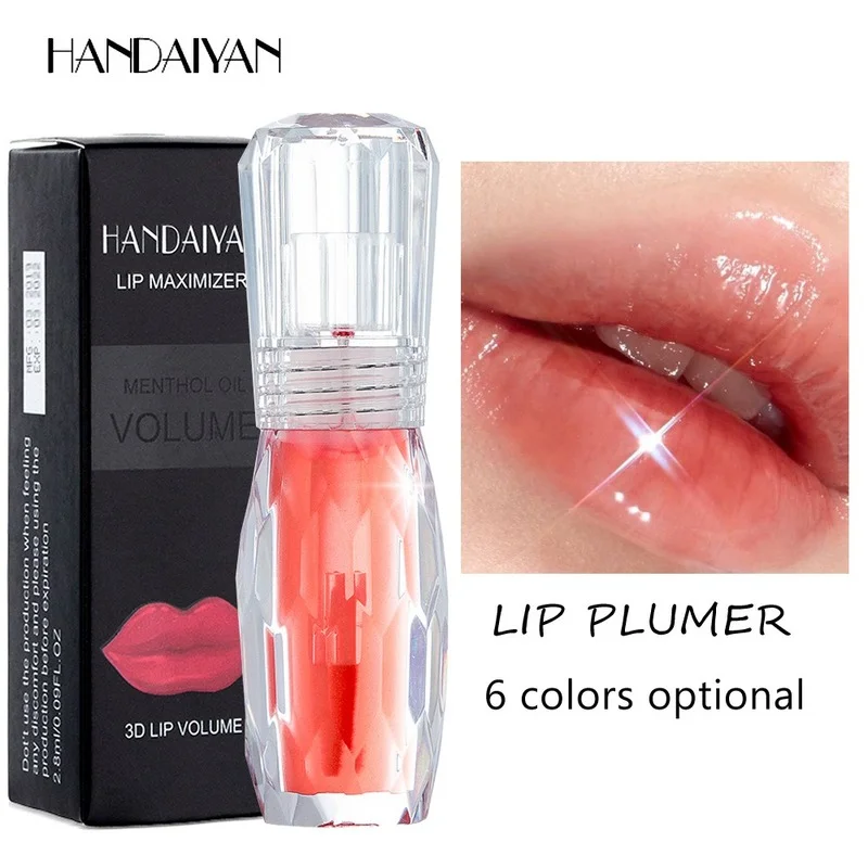 

Sexy Lips Moisturizing Shine Plumping Lip Gloss Plumper Makeup Glitter Nourishing Liquid Cherry Lipstick Clear Mineral Oil New