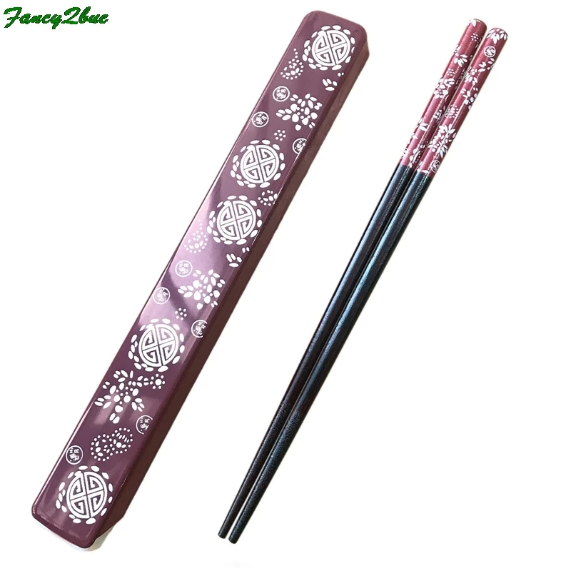 

Chinese-Style Fashion Bamboo Gifts Chopsticks Friendly Tableware Set Portable Chopsticks Gift Box Chopstick Holder Rest