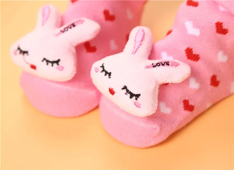 YQ1116-2 Милые носки для малышей Резиновые Нескользящие носки-тапочки с героями мультфильмов для детей ясельного возраста; сезон осень-весна; модные носки с животными для новорожденных 0-6-12 месяцев - Цвет: YQ1116-2