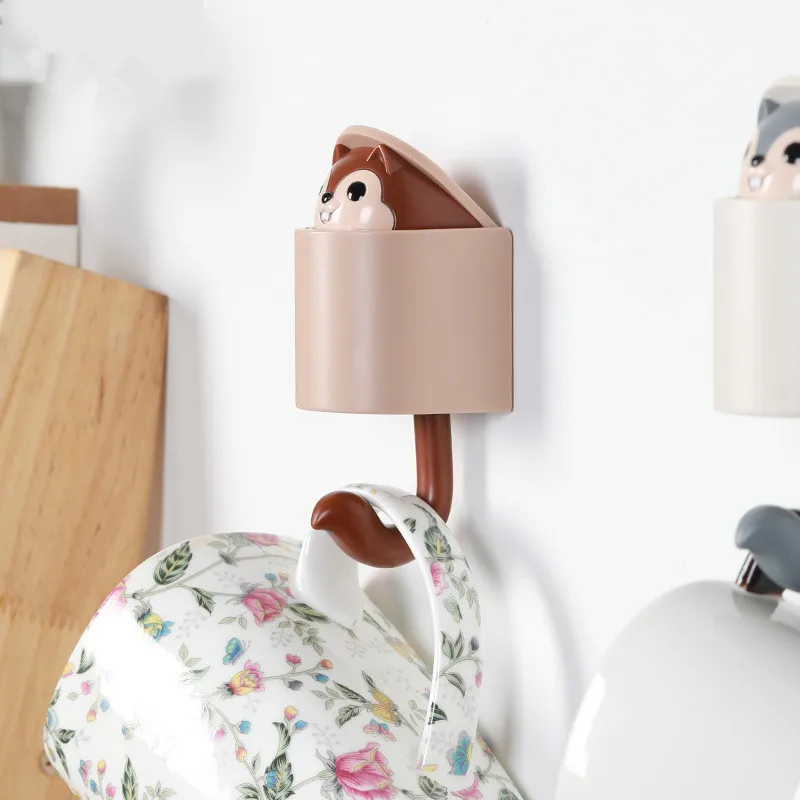 Креативная милая белка Декор крючок спальня настенный подвесной гвоздь вешалка