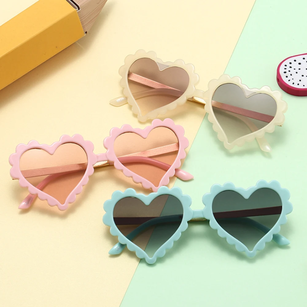 1 шт. детские пластиковые солнцезащитные очки с сердечками|Женские очки| |