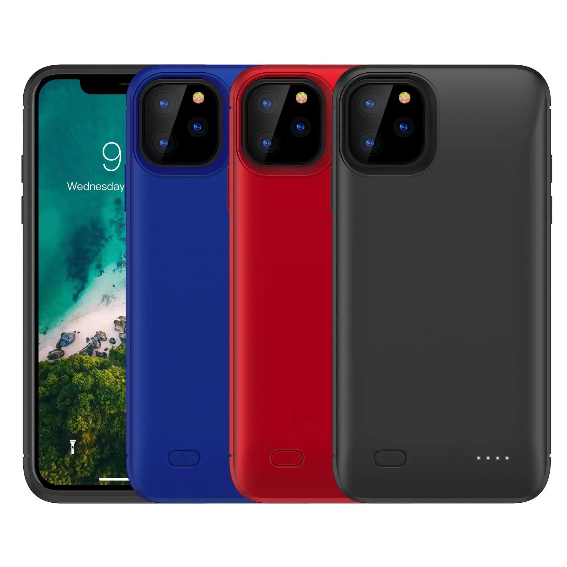 Для iphone 11 Pro Max, чехол для зарядного устройства, 6000 мА/ч, внешний аккумулятор, чехол, ультра тонкий внешний резервный аккумулятор, чехол для зарядки для iphone 11