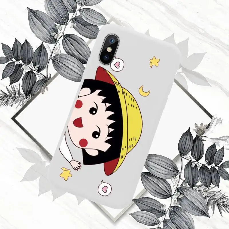 

Chibi Maruko-chan Phone Case White Candy Color for iPhone 11 12 mini pro XS MAX 8 7 6 6S Plus X SE 2020 XR