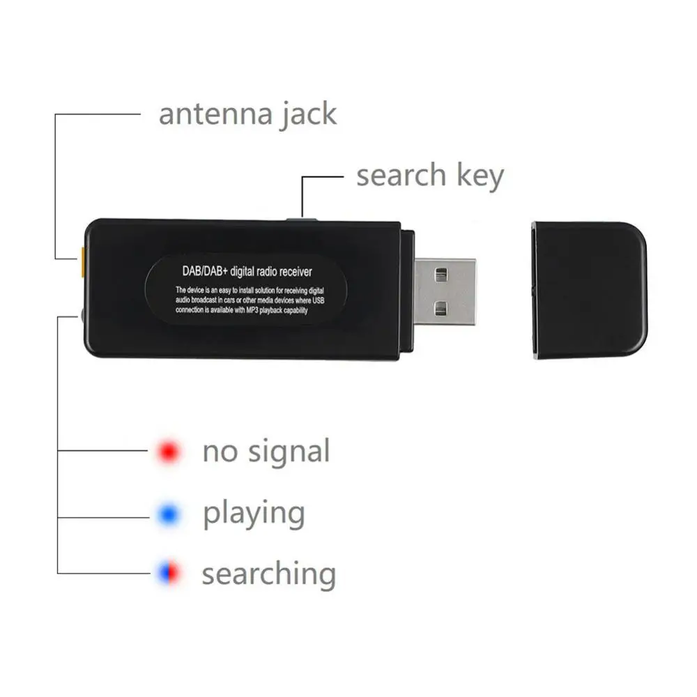 Универсальный Автомобильный цифровой радиоприемник USB DAB FM Частотная точка