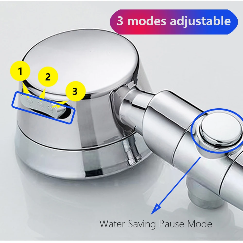 adjustable new design high pressure shower head magic waterline rainfall water saving pp filter with universal fitting bathroom free global shipping