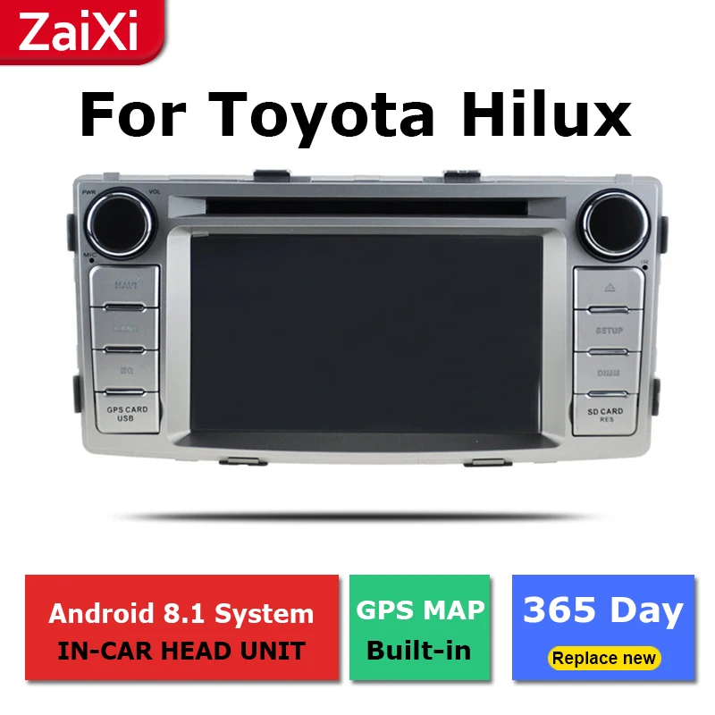 ZaiXi android автомобильный dvd gps мультимедийный плеер для Toyota Hilux 2004 ~ 2015 Навигатор