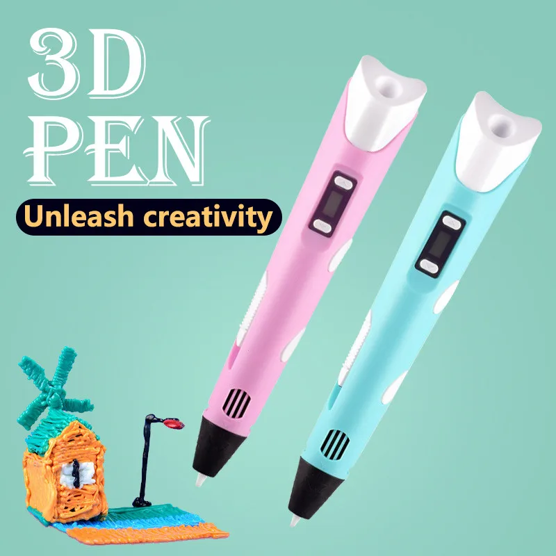 DIY 3D ручка принтер для печати рисунка и 9 м нити 1 75 мм с ЖК дисплей Дисплей игрушки