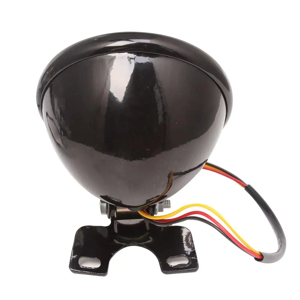 12V мотоцикл ретро Янтарный Желтый стеклянный светодиодный налобный фонарь кафе гонщик передняя фара универсальный на заказ