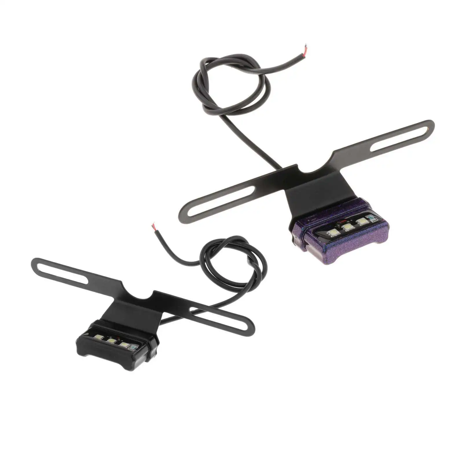 

License Plate Lamp Bolt-On LED Replacement Motorbike Rear with Bracket Fit for Universal