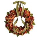 Искусственный осенний венок Гортензии на День Благодарения, Рождество, украшение для дома, идиллическая настенная подвесная дверная вешалка на День Благодарения