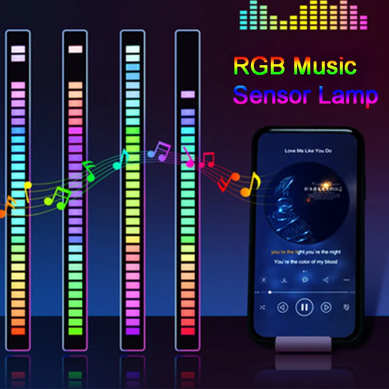 

LED Energy-saving Voice Activated Pickup Rhythm Light Family Party Dance Music Atmosphere Light RGB Colorful Tube Lamp