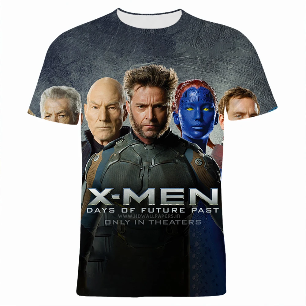 Футболка для мужчин и женщин крутая уличная одежда с 3D-принтом героев Marvel X-Men