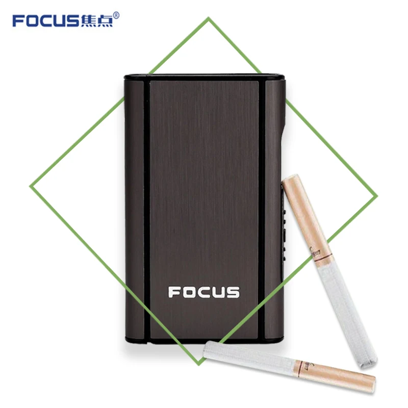 FOCUS Cigarette чехол шлифованный алюминий металлический Карманный держатель 8 шт.